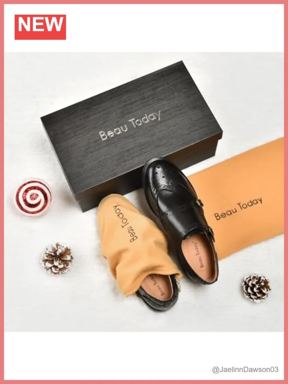 Women's Genuine Leather Monk Strap Loafers Brogues Wingtip Buckle Shoes